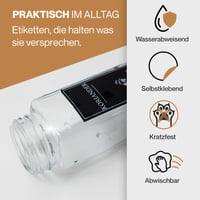 comforder Fűszercímke Öntapadós 336 db Fekete Jelölőfilccel - Fűszertartó Matricák Konyhai Üvegekhez 5