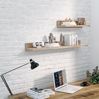 ComfortCove 39 cm-es Sonoma Fali Polc Szett, 3 db Lebegő Polc Hálóba, Fürdőszobába, Konyhába 2