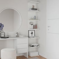 ComfortCove 7 Szintes Fali Könyvespolc Fehér Polcrendszer Tárolóegység Nappali Irodai Könyvtár Polc 2
