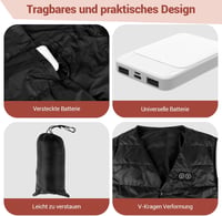 Comfytemp Fűthető Női Mellény 5000 mAh Akkumulátorral - 6 Fűtési Zóna, 60°C Intelligens Hőszabályozás, Alkalmazással Vezérelhető, Kültéri Sp 5