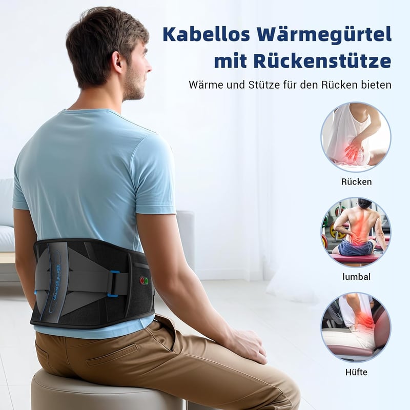 Comfytemp Hőmérséklet-szabályozható Hátmelegítő Öv 25 Wh Akkumulátorral USB Töltéssel