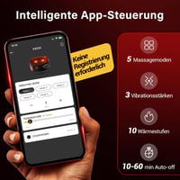 Comfytemp Infravörös Hátmasszázs Öv Akkumulátorral, 10 Hőfok 5 Vibrációs Mód App Vezérléssel 27x155cm Vezeték Nélküli Melegítő Öv 6