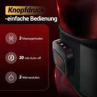 Comfytemp Infravörös Hátmasszázs Öv Akkumulátorral, 10 Hőfok 5 Vibrációs Mód App Vezérléssel 27x155cm Vezeték Nélküli Melegítő Öv 5