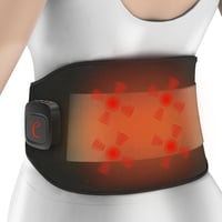 Comfytemp Infravörös Hátmasszázs Öv Akkumulátorral, 10 Hőfok 5 Vibrációs Mód App Vezérléssel 27x155cm Vezeték Nélküli Melegítő Öv 1