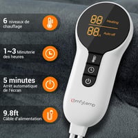 Comfytemp Infravörös Súlyozott Fűtőpárna Nyakra és Vállra, 1,1 kg, 6 Hőfokozat, 1-3 Órás Időzítő, 57x50 cm, Mosható Elektromos Melegítő 6
