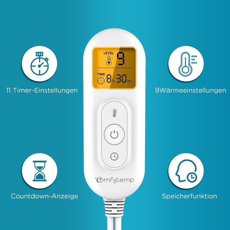 Comfytemp Nyakfűtő Vállmelegítő 9 Hőfokozat Automata Kikapcsolás