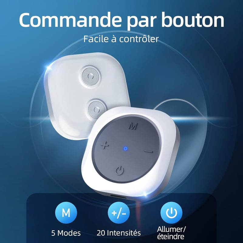 Comfytemp TENS Elektrostimulátor Vezeték Nélküli Kettős Készülék 30 Módus Alkalmazásvezérlés