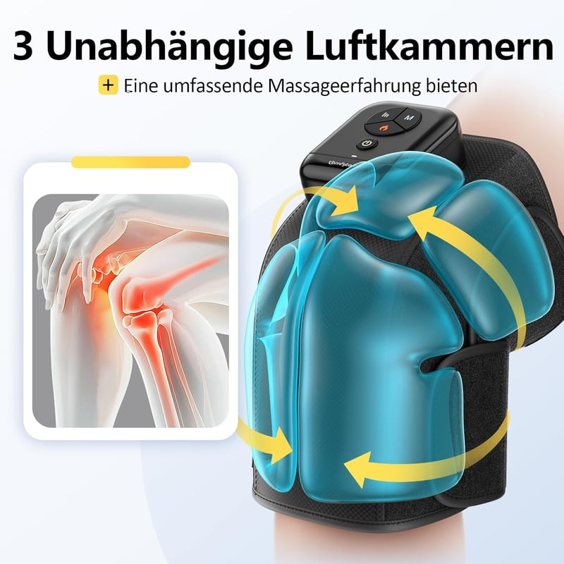 Comfytemp Vezeték nélküli térdfájdalom enyhítő masszírozó 3D légnyomásos fűtéssel