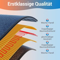 Comfytemp XXL Elektromos Melegítőpárna 83x43 cm - Puha Fűtőpárna Automatikus Kikapcsolással, Túlmelegedés Elleni Védelemmel Hátra, Vállra, D 6