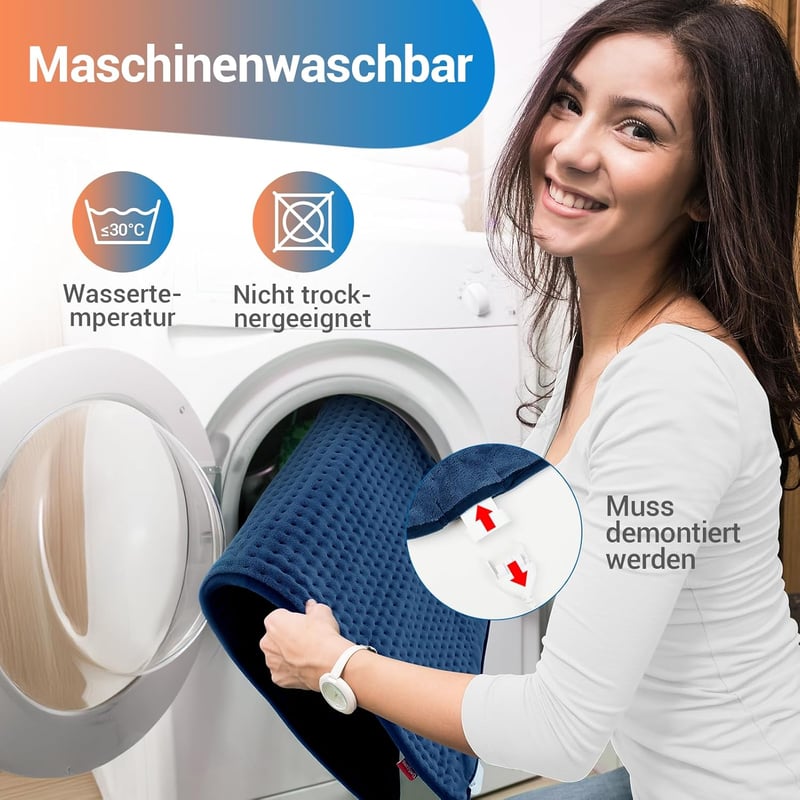 Comfytemp XXL Elektromos Melegítőpárna 83x43 cm - Puha Fűtőpárna Automatikus Kikapcsolással, Túlmelegedés Elleni Védelemmel Hátra, Vállra, D