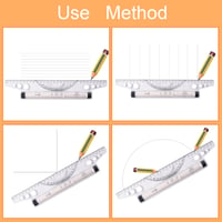 Comioke Párhuzamos Vonalzó Görgős Rajzoláshoz Többcélú Mérőeszköz 3