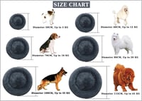 Comlax XXL kerek kutyaágy 100 cm sötétszürke mosható huzattal 5