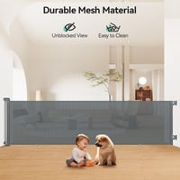 COMOMY Állítható Biztonsági Kapu 0-300 cm, Lépcsőhöz és Ajtóhoz, 86 cm Magas, Szürke 8