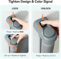 COMOMY Állítható Biztonsági Kapu 0-300 cm, Lépcsőhöz és Ajtóhoz, 86 cm Magas, Szürke 4