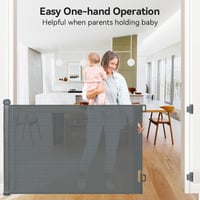 COMOMY Állítható Biztonsági Kapu 0-300 cm, Lépcsőhöz és Ajtóhoz, 86 cm Magas, Szürke 7