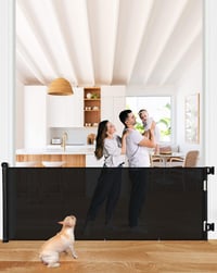 COMOMY rastezljiva sigurnosna vrata za stepenice i hodnike, 300x86 cm - crna 1