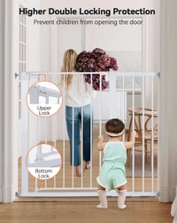 COMOMY Biztonsági Kapu 75-110cm, Lépcsőgitter Fúrás Nélkül, Baba és Háziállat Védelem 6