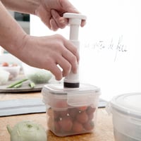 Vákuová dóza na potraviny Compactor ACC922 Aspifresh s pumpou, 3-dielna súprava, bez BPA, biela, obdĺžniková 3