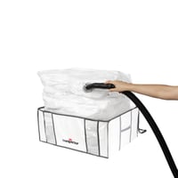 Vákuové úložné vrece Compactor Life Style, veľkosť XXL, bielo-sivé, s veľkou kapacitou na uskladnenie oblečenia a posteľnej bielizne 3