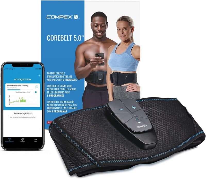 Compex Corebelt 5.0 Izomstimulációs Öv Unisex Edzéshez - S-M, Black