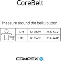 Compex Corebelt 5.0 Izomstimulációs Öv Unisex Edzéshez - S-M, Black 3