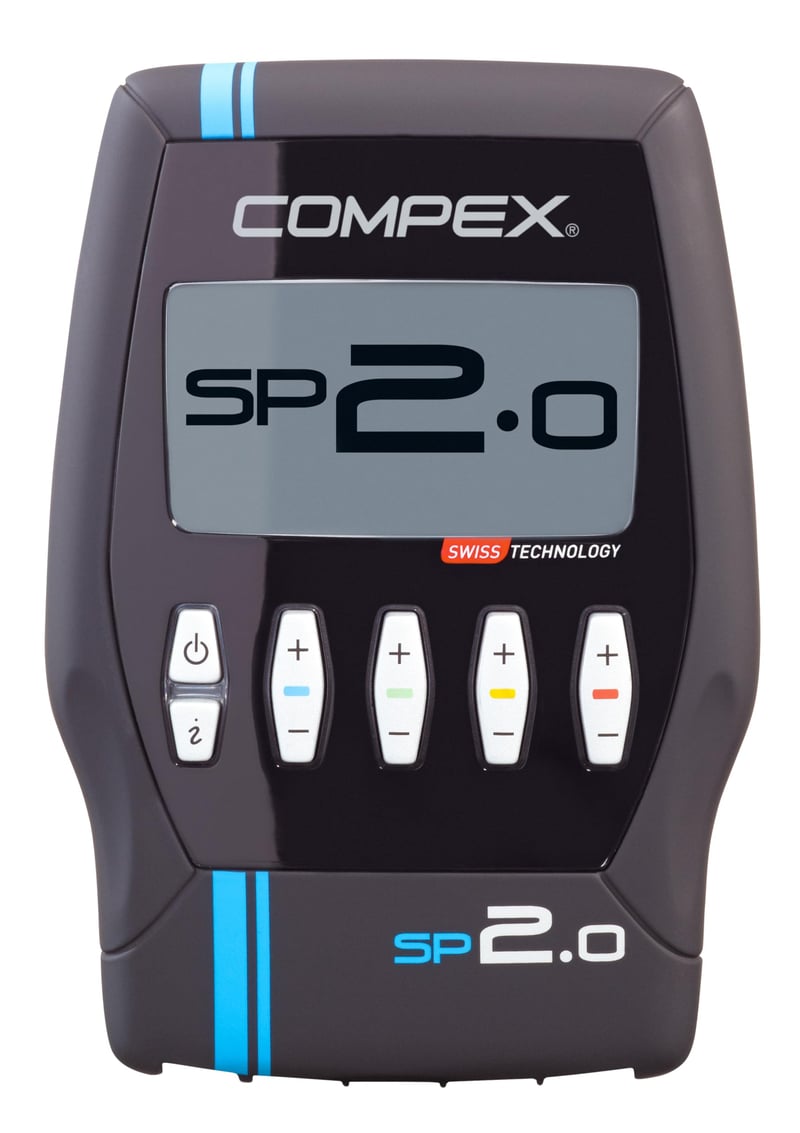 Compex SP 2.0 Prístroj na svalovú stimuláciu – Elektrický svalový stimulátor pre športovcov, čierny