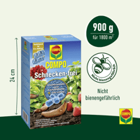 Compo Schnecken-frei Granule împotriva melcilor 4 x 225 g, pachet pentru grădină, protecție eficientă împotriva melcilor 4