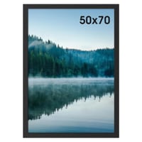 COMPOLICY Ramă foto 50x70 cm, cadru din lemn negru, pentru perete sau de pus pe masă, ramă pentru postere, fotografii și tablouri 1
