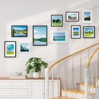 COMPOLICY A2 Ramă foto, ramă din lemn negru, 42x60 cm, pentru perete sau de sine stătătoare, ramă pentru postere și fotografii, pentru living, dormitor, birou 5