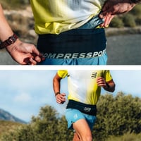 Bežecký pás Compressport Free Belt na cyklistiku a lezenie - Ultraľahký priedušný elastický bedrový pás - Čierny - Používaný 6