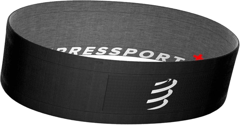 Bežecký pás Compressport Free Belt na cyklistiku a lezenie - Ultraľahký priedušný elastický bedrový pás - Čierny - Používaný