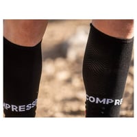 COMPRESSPORT Full Socks Run Kompresné bežecké ponožky unisex - čierne, veľkosť 45-48 (EU) - podpora svalov, na beh a triatlon 4