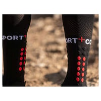 COMPRESSPORT Full Socks Run Kompresné bežecké ponožky unisex - čierne, veľkosť 45-48 (EU) - podpora svalov, na beh a triatlon 5