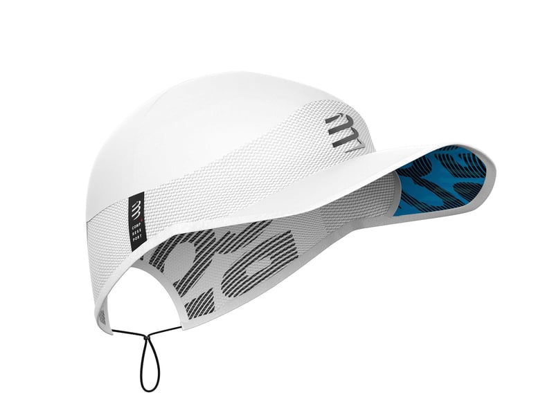 Șapcă de alergare COMPRESSPORT Pro Racing Cap - Alb, Unisex, Mărime adult