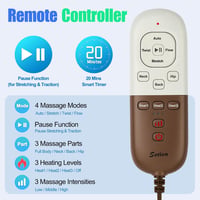 Comrelax Teljes Testes Masszázsmatrac - 3D Nyújtás, Derékmelegítés, 4 Program, 3 Intenzitás, Összecsukható PU Bőr Masszázs Szőnyeg 155-183 c 6