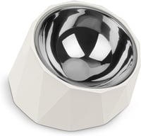 ComSaf 15° Dönthető Tápláló Tál Kutyáknak Macskáknak 120ml Emelt Etetőtál Fehér 1