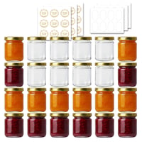 Set de 24 Borcane Mici pentru Gem ComSaf cu Capac Auriu, 120 ml, Închidere Etanșă 1