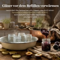 Set de 24 Borcane Mici pentru Gem ComSaf cu Capac Auriu, 120 ml, Închidere Etanșă 4