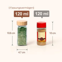 ComSaf staklenke za začine sa posipivačem, četvrtaste, 120 ml, set od 6 komada 2