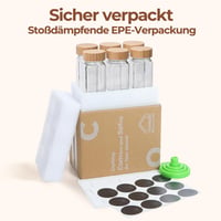 ComSaf staklenke za začine sa posipivačem, četvrtaste, 120 ml, set od 6 komada 8