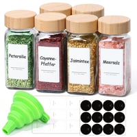 ComSaf staklenke za začine sa posipivačem, četvrtaste, 120 ml, set od 6 komada 1