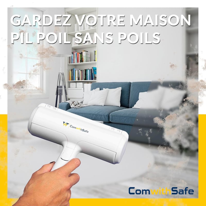 ComwithSafe Öntisztító Szőreltávolító Roller - Ruhához, Kanapéhoz, Szőnyeghez