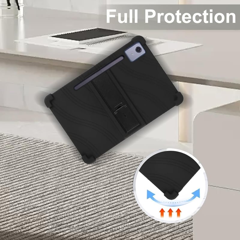 CONAPIKA Lenovo IdeaTab Pro szilikon tok állvánnyal, légpárnás ütésálló védelem - black