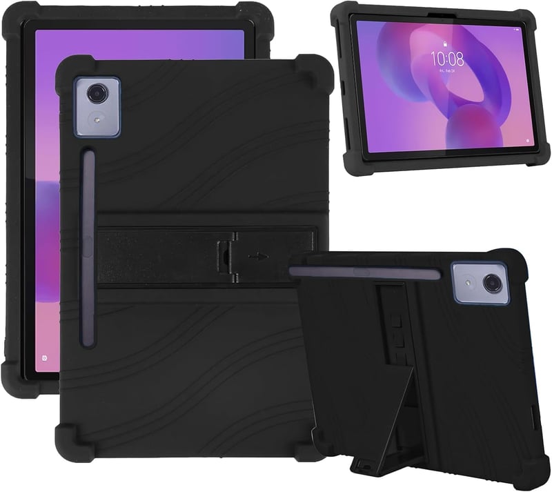 CONAPIKA Lenovo IdeaTab Pro szilikon tok állvánnyal, légpárnás ütésálló védelem - black