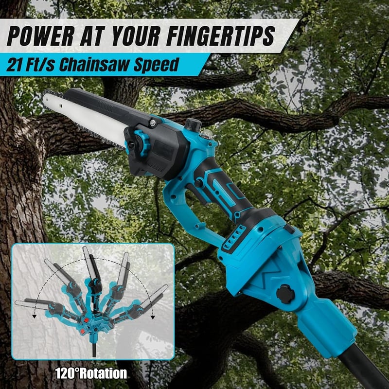 ConBlom 2in1 Makita 18V akkus láncfűrész 8" teleszkópos rúddal 4,5m