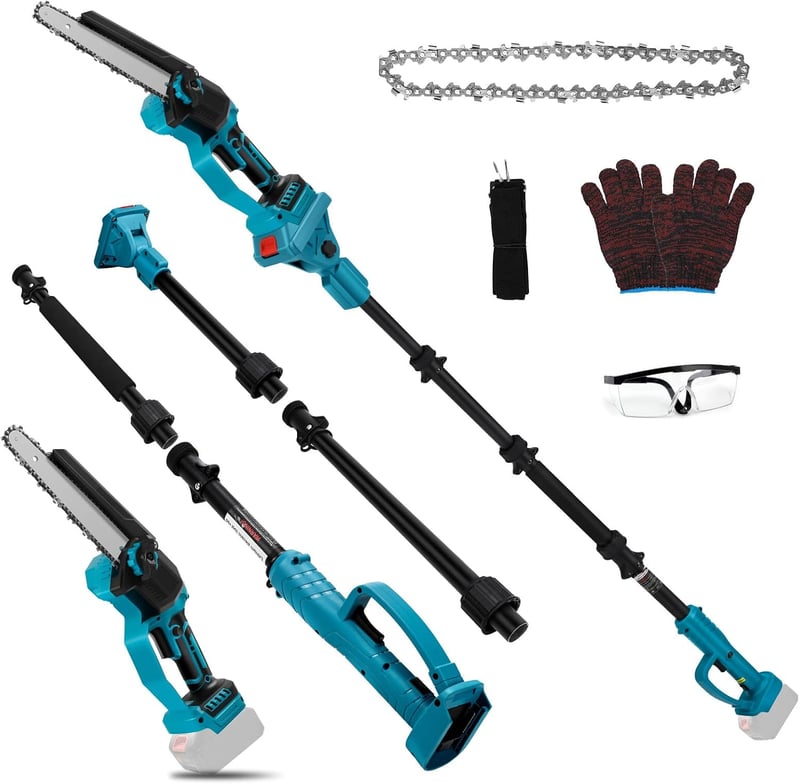 ConBlom 2in1 Makita 18V akkus láncfűrész 8" teleszkópos rúddal 4,5m