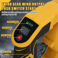 ConBlom akkus lombfújó és lombszívó kézi DeWalt 20V 18V, kefe nélküli motor, 3 sebesség, sárga-fekete, akkumulátor nélkül 4