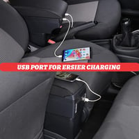 ConBlom autó kartámasz Golf 6 Jetta Mk5 Vento USB töltőportokkal fekete varrással 5