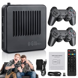 Consolă de jocuri ConBlom Retrowave G11 Pro 4K 256GB, controller dual wireless 2,4G, 100.000 de jocuri, 60 de emulatoare încorporate