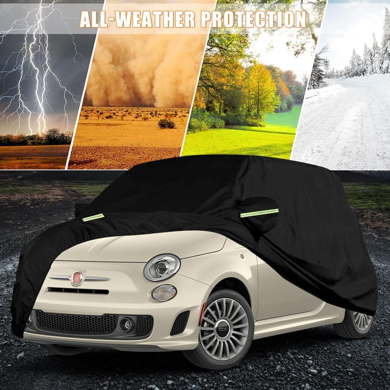 ConBlom Vízálló Autótakaró Fiat 500/500C/500E/Abarth 2007-2022 Cipzárral